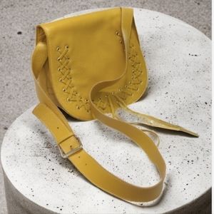 VIOLETTA Leather Boho Saddle Bag ~ Like New